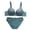 Blue, variant on Women's Lace Underwear Set Daily Comfortable Breathable Nylon Bra and Briefs Multi-Pack of 2 Blue