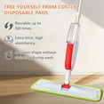 thumbnail image 4 of 8 Packs Microfiber Spray Mop  Heads for Wet/Dry Mops Reusable  Refills Fits for Floor Care System - red, 4 of 6