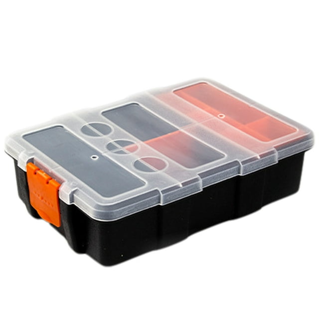 Naiovety Caja organizadora de tornillos extraíble de ABS para guardar brocas, divisores ajustables, organizador de almacenamiento de tornillos Almacenamiento y organización del hogar A