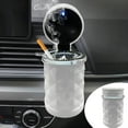 thumbnail image 3 of Aiteng Auto Car Ashtray, Portable with Blue LED Light Ashtray, Smokeless Smoking Stand Cylinder Cup Holder, White, 3 of 6