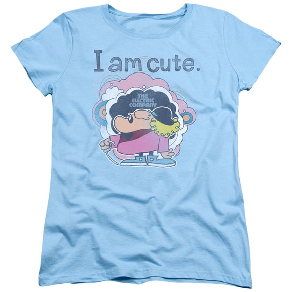 Electric Company/I Am Cute S/S Women's T-Shirt Light Blue