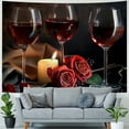 thumbnail image 4 of Orinice Roses Candles Wine Tapestry Wall Hanging Unique Style for Home Decor | Graphic Tapestries Living Room Bedroom Apartment | Farmhouse Dorm Wall Decoration 60x50inch, 4 of 6
