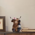 thumbnail image 6 of Surpdew Solar Highland Cow Garden Statue with Lantern Cute Resin Outdoor Decor for Farmhouse Yard, Patio, Porch Unique Cow Gifts for Mom, Grandma, Women Mother's Day Birthday Decorations, 6 of 9