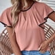 thumbnail image 3 of Gibobby Camisetas Mujer Baratas Manga Corta Camiseta suelta informal con cuello en V para mujer, blusa manga corta con estampado(RD2,XL), 3 of 5