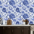 thumbnail image 5 of Peel and Stick Wallpaper Contact Paper Blue Floral Vintage Botanical Flowers White Self Adhesive and Removable 17.7in x 118in, 5 of 8