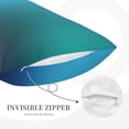 thumbnail image 3 of Salouo Blue to turquoise Print Print Pillow Case Cover,Wrinkle-Free Bed Pillow Cover Pack of 1 Home Decor Fade-Resistant and Stain-Resistant ,Pillows Not Included-14"x20", 3 of 6