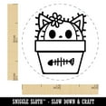 thumbnail image 2 of Peeking Cat Potted Cactus Self-Inking Rubber Stamp Ink Stamper - Yellow Ink - Mini 1/2 Inch, 2 of 7