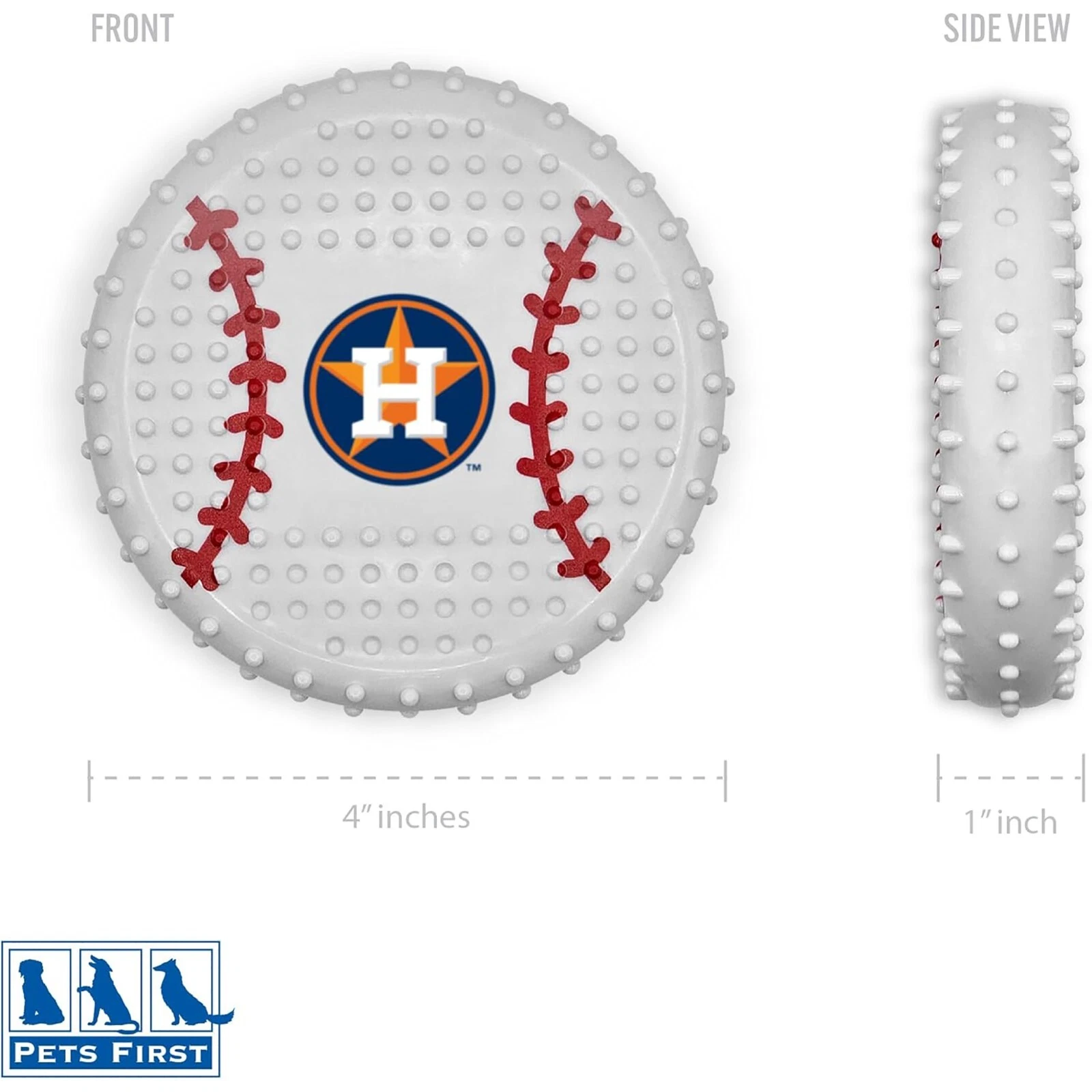 Pets First MLB Hard-Nylon Baseball Flavored Dog Chew Toys for Aggressive Chewers
