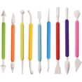 thumbnail image 1 of 9 Piece Clay Sculpting Tools Set, Plastic Modeling Clay Tools for Kids, Double Headed Plastic Ceramic Pottery Tool Set, Chef Decorating Tools, 1 of 5