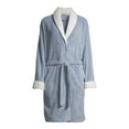 thumbnail image 6 of Blue Star Clothing Women's 3/4 Length Plush Robe with Sherpa Trim Collar & Cuffs, 6 of 6