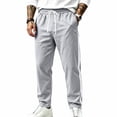 thumbnail image 2 of Baggy Sweatpants Men No Cuff Wide Leg Drawstring Relaxed Fit Bigand Tall Straight Open Hem Trackpants, 2 of 9