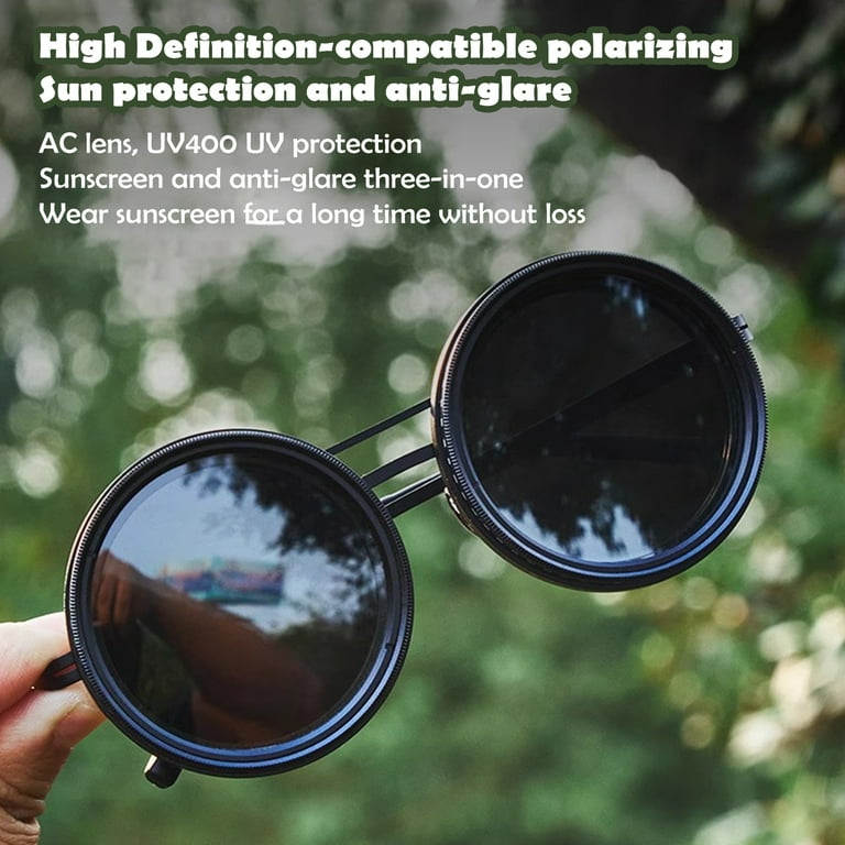 GZCW Rounded Polarized Glasses 1-9 Gears Adjustable
