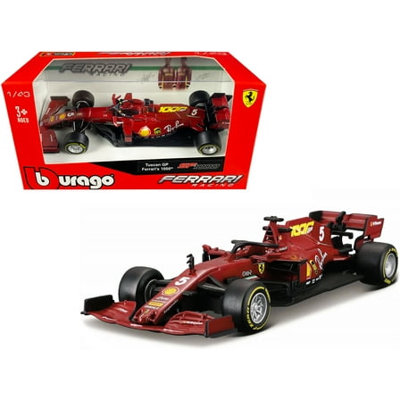 Ferrari SF1000 #5 Sebastian Vettel Tuscan GP 2020 - Commemorative Diecast Model Car (1/43 Scale) by Bburago