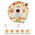 thumbnail image 6 of 13 Inch Round Placemats Set of 4, Orange Green Pumpkins Fall Non Slip Heat Insulation PP Table Mats, Thanksgiving Botanical Washable Place Mats for Kitchen Dining Party Table Decor, 6 of 7