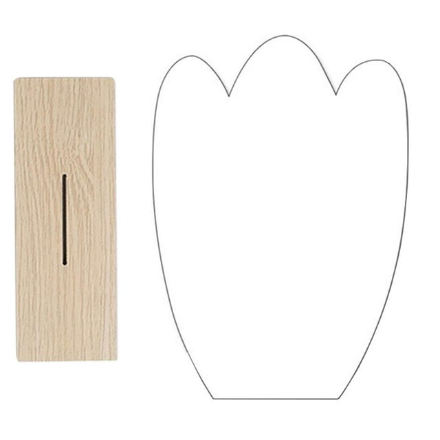 lionlar Irregular Acrylic Makeup Mirror Dresser Decorative Mirror Wooden Base Decoration F