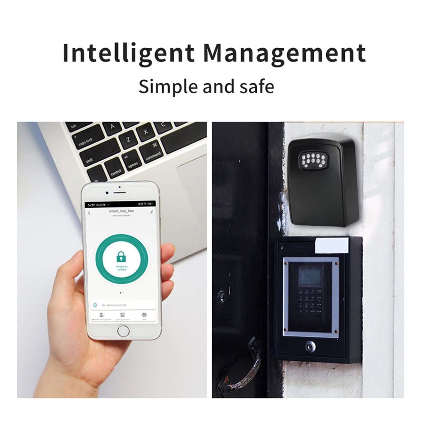 Tuya Smart Home Key Storage Secret Box APP Unlock Security Code Lock Waterproof Wall Mount Key Safe Box ,Prevent Theft