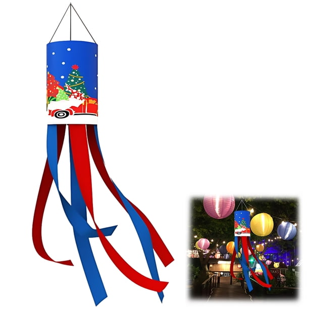Bewildely Bandera de patrón delicado para jardín de patio, bandera que no destiñe y hebilla de aleación, árbol de jardín de patio Jardín y Patio