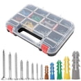 thumbnail image 1 of Kit de anclajes de pared de plástico para paneles de yeso HongWay, 370 piezas con tornillos, 1 of 8