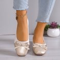 thumbnail image 6 of Mostsola Flats for Women Wedding Business Dress Shoes Slip on Squared Toe Bowknot Walking Shoes, 6 of 8