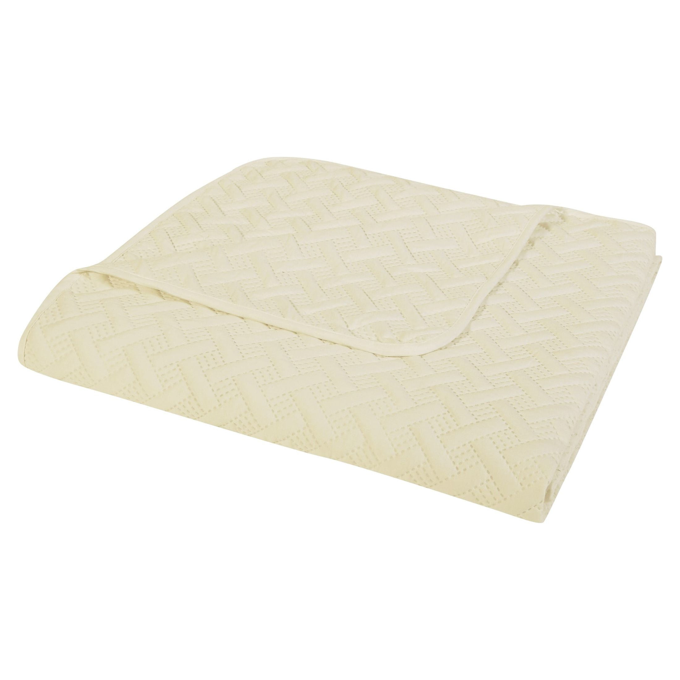 VCNY Home Nina 3-Piece Ivory Geometric Quilt Set, Full/Queen, Adult, Unisex
