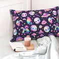 thumbnail image 4 of Sikiie Skull mushroom space Pillow Covers, Throw Pillow Case Cushion Covers,Cushion for Bedroom,Couch,Home-14"x20", 4 of 6