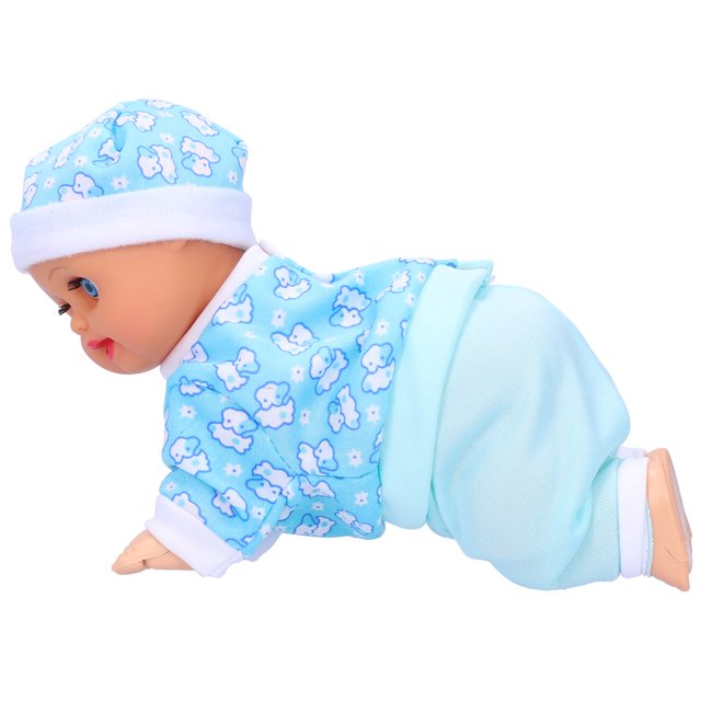 Poupée Bébé Rampante Électrique, 2 Modes avec Fonction Interactive Poupée Intelligente Électrique Multifonctionnelle Réaliste, pour Cadeau d'Anniversaire Fille Jouet Éducatif Enfants 10 Po S Fille,10 Po S