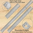 thumbnail image 5 of Metal Ruler with Cork Backing:(12+18 Inch) Stainless Steel Ruler Non-Slip Rulers with In ma3051, 5 of 7