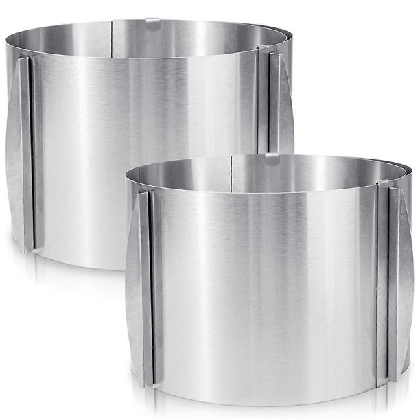 moldes para pasteles de 15 cm de alto, aro ajustable de 6 a 12 pulgadas, suministros para hornear pasteles, mousse y postres.