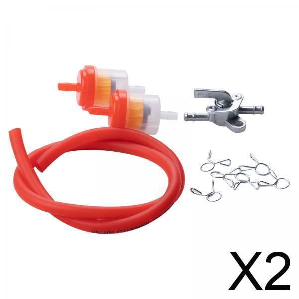 2 Mangueras De Combustible, Filtro De Aceite, Interruptor De , Manguera De Combustible De Gas Resistente Para 50cc-150cc, Color Rojo