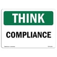 thumbnail image 1 of SignMission OS-TS-A-1824-L-11817 18 x 24 in. OSHA Think Sign - Compliance, 1 of 1