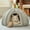Gray-GY Home Decor, variant on karymi Cats Beds Cats Tent Dogs Beds Semi Enclosed Cats Cave Bed with A Plusher Balls Soft Comfortable Covered Cats Bed with A Washable Detachable Mat Pet Products Christmas Gifts Best Sellers