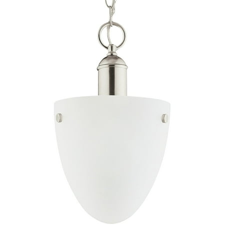 Sea Gull Lighting 51035-962 Metropolis One Light Hall / Foyer Ceiling Light Fixture, Brushed Nickel
