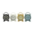 thumbnail image 3 of DecMode 9" Multi Colored Metal Bell Top Clock, Set of 4, 3 of 17
