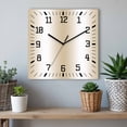 thumbnail image 6 of Beige White Ombre Wooden Wall Clock Silent Non Ticking, Abstract Art Modern Cream Gradient Square Wall Clocks Battery Operated, Decor Clock for Home Office, Living Room, Kitchen, 10 Inch, 6 of 9