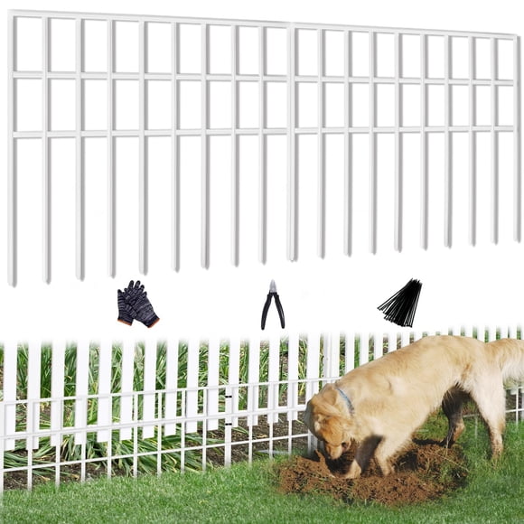 Cerca barrera para animales AVELOTUUG de 13 cm de alto y 13 m de largo, resistente al óxido