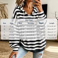 thumbnail image 3 of Raeneomay Women's Striped Hoodie - Drawstring Long Sleeve Pullover Top, 3 of 6