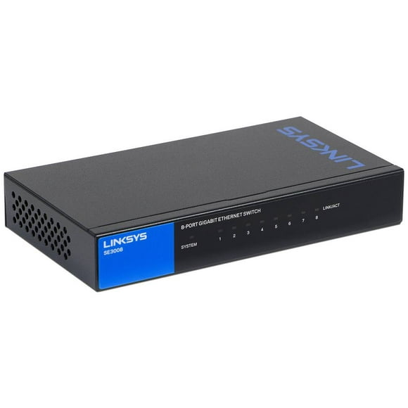 Switch Gigabit Linksys SE3008 8 Puertos Gigabit 10/100/1000 Mbps