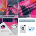 thumbnail image 4 of Pink Teal Black Blackout Curtains for Bedroom/Living Room, Thermal Insulated Kitchen Curtains, Modern Oil Painting Contemporary Grommet Darkening Window Treatment Drapes 52"x72"x2, 4 of 8