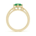 thumbnail image 2 of Angara Natural 1.2 Ct. Emerald Solitaire Ring in 14K Yellow Gold for Women (Ring Size: 11.5), 2 of 9
