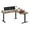 Brown, variant on BREEZEHEAT 63"  x 55.12" in Shaped Electric Standing Desk, Rustic Brown Top
