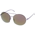 thumbnail image 3 of zeroUV - Modern Thin Metal Frame Brow Bar Colored Mirror Lens Round Sunglasses 59mm - 59mm, 3 of 5