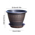 thumbnail image 3 of 8-Inch Thick Plastic Roman Rattan Planter, ZzCityTK Durable Large Flower Pot for Vines Bonsai, Enlarged Balcony Garden Decor with Classic Woven Design, 3 of 6