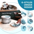 thumbnail image 4 of Behome Coasters Set of 6, 4 Inches Water Absorbent Diatomite Coasters with Holder, Drinking Coasters for Home Decor House Warming Gifts, 4 of 6