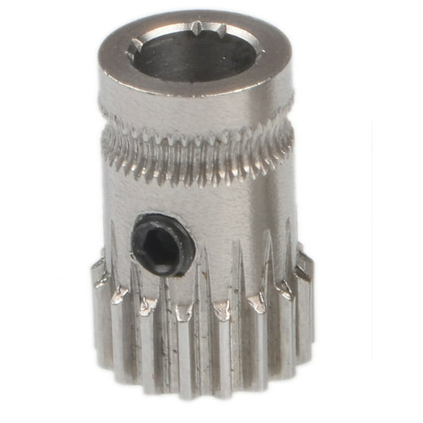 Boquilla de extrusión de acero inoxidable de engranaje de extrusión, piezas de extrusora de impresora 3D firmes, rueda de alimentación de alambre de 17 dientes con orificio de alambre superior Sweethay EL000089-02B