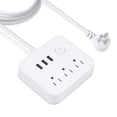 thumbnail image 2 of EGNMCR Tools&Home Improvement Multi Hole Socket Home And Travel Convenient Multifunctional Charging Socket 3 AC Outlets 3 USB Charging Ports Line Length About 1.2m Plastics socket, 2 of 7