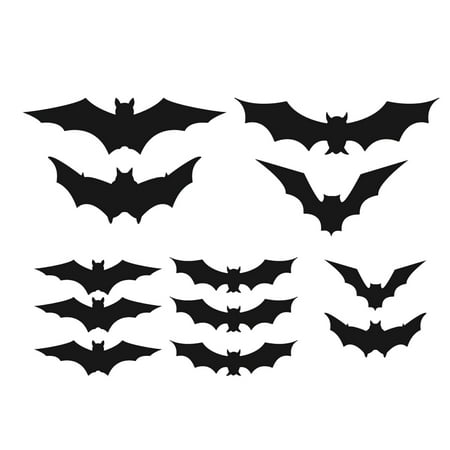 

WIXINLZ Halloween Party Supplies 3D Decoration Realistic Scary Bats Wall Sticker Halloween Decoration Clearance Deals