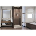 thumbnail image 2 of DreamLine Flex 32 in. D x 32 in. W x 74 3/4 in. H Semi-Frameless Pivot Shower Door in Brushed Nickel and Center Drain Biscuit Base, 2 of 15