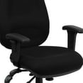 thumbnail image 3 of Mid-Back Black Fabric Multifunction Executive Swivel Ergonomic Office Chair with Adjustable Arms, 3 of 9