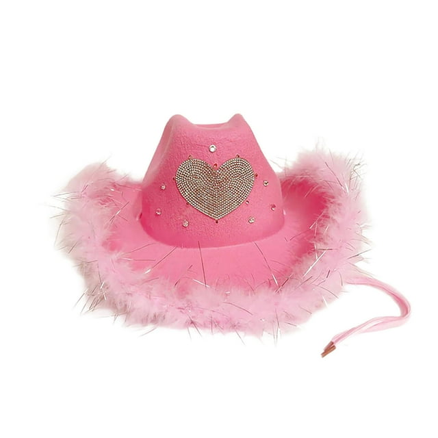 Sombrero de vaquero rosa Salvador para juegos de rol suministros para fiestas disfraces