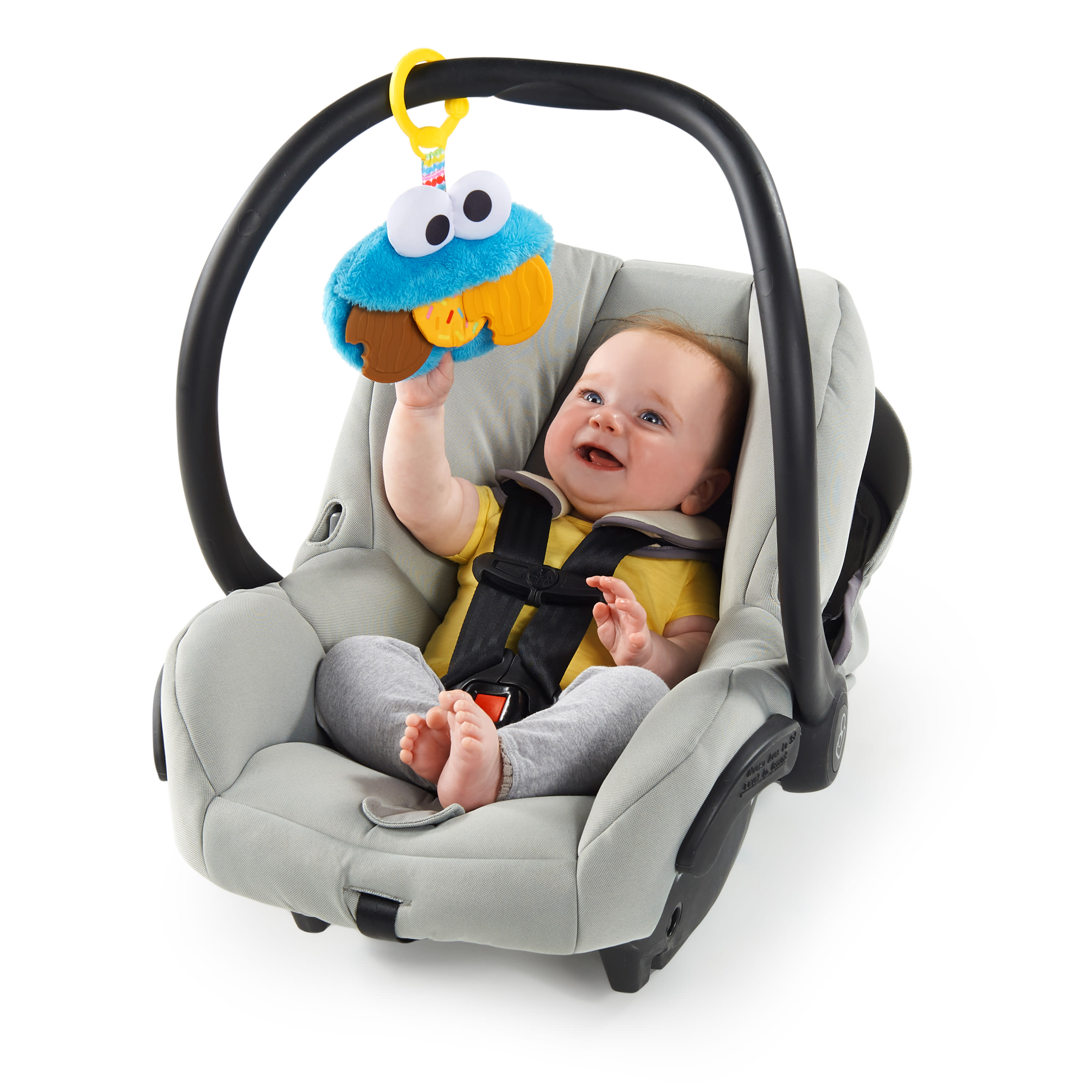 Bright Starts Sesame Street Cookie Monster Mania Teether, Stroller or Carrier Toy, Age 3-12 Months - image 5 of 10